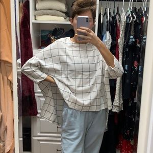 Urban Outfitters grid blouse